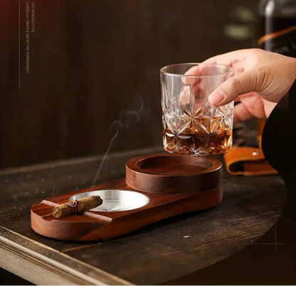Wooden Cigar Ashtray Coaster